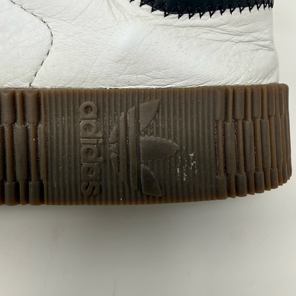 adidas Samba Platform – All Leather – White/ Black with Brown Gum Sole - Picture 4 of 8